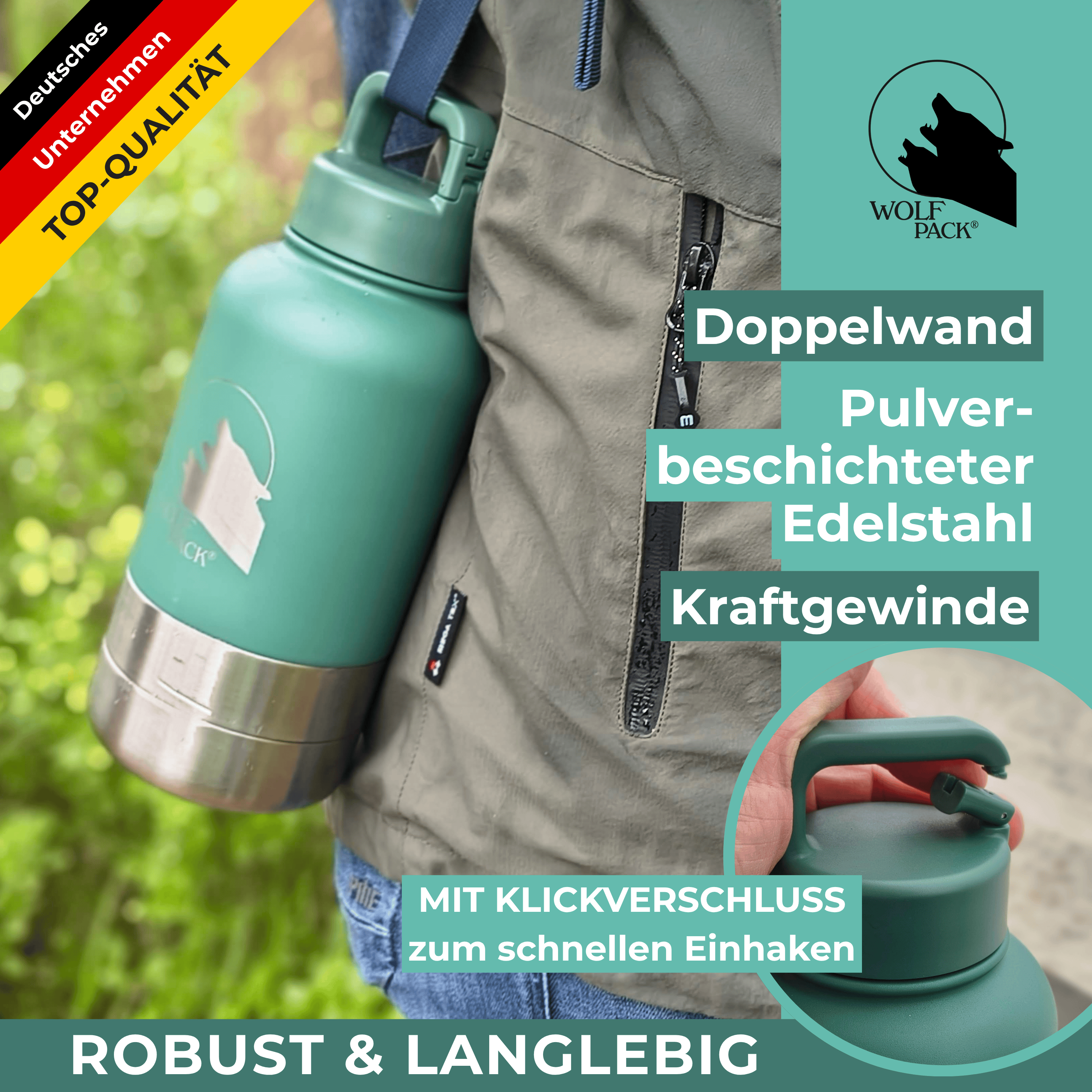 Wolf Pack® Sonstiges Wolf Pack® Hydro - Trinkflasche für unterwegs