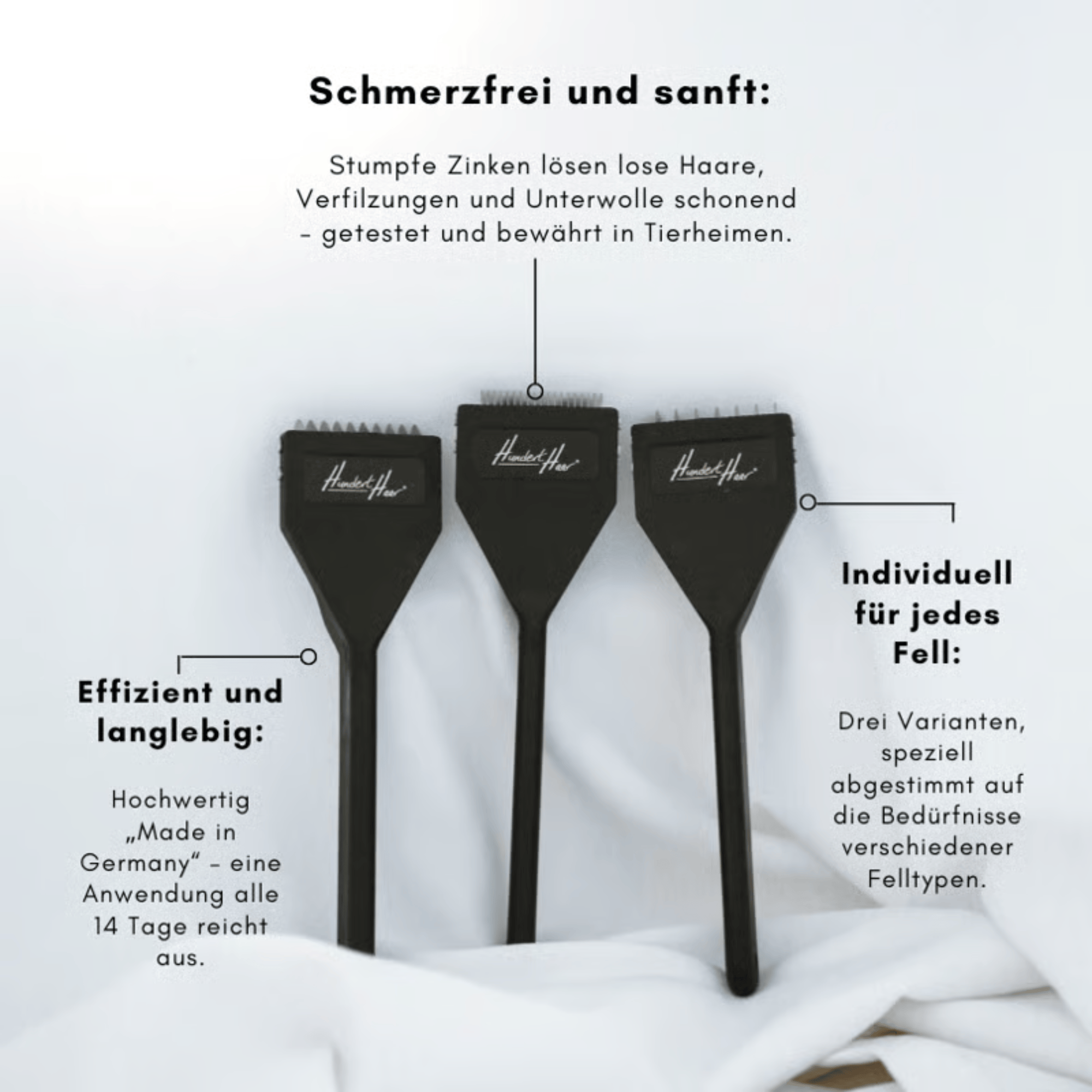 HundertHaar® Fellpflege HundertHaar® Trimmstriegel für Hunde und Katzen