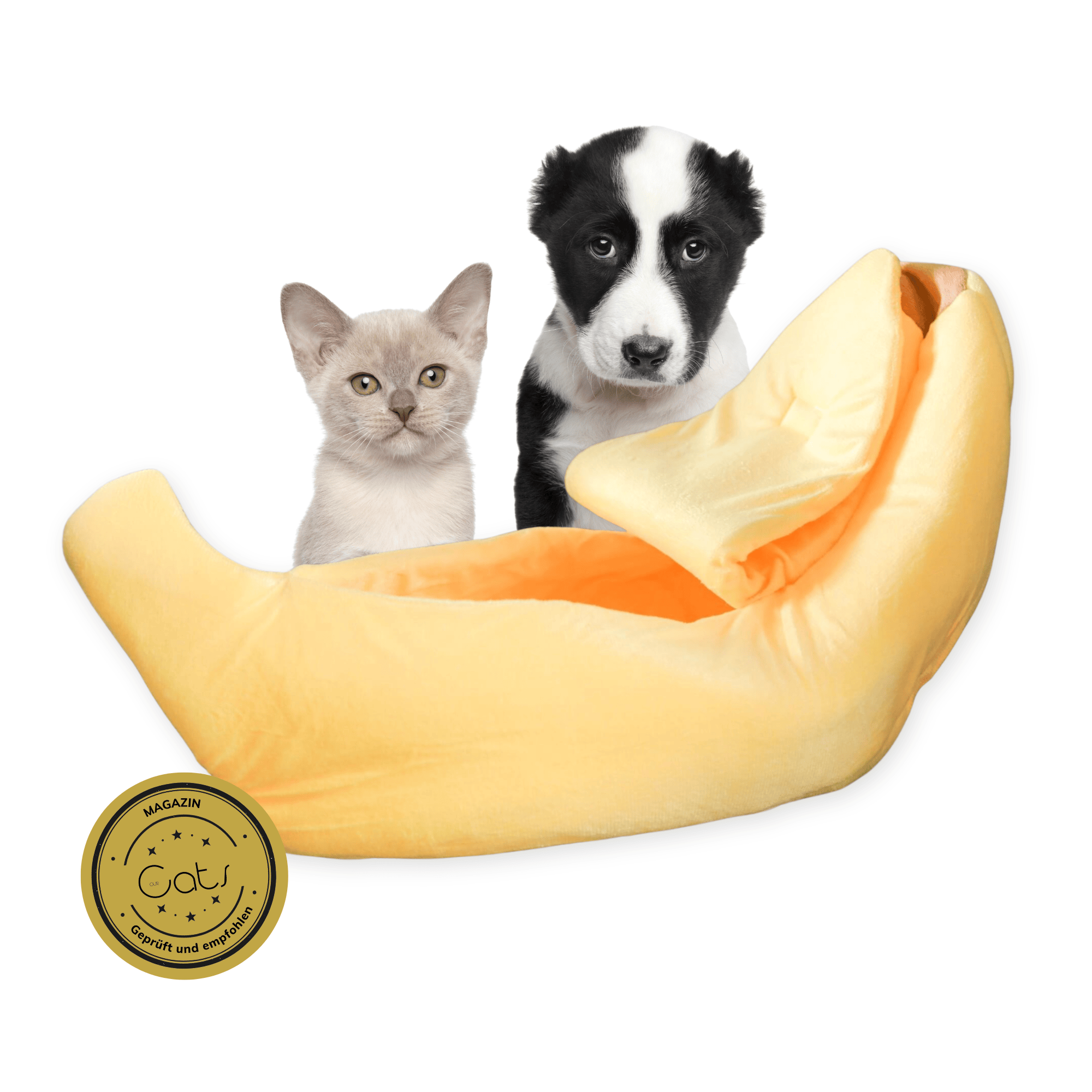 Good4Pets - Edition Sonstiges Bananen-Bett für Katzen und kleine Hunde (bis 5 kg)