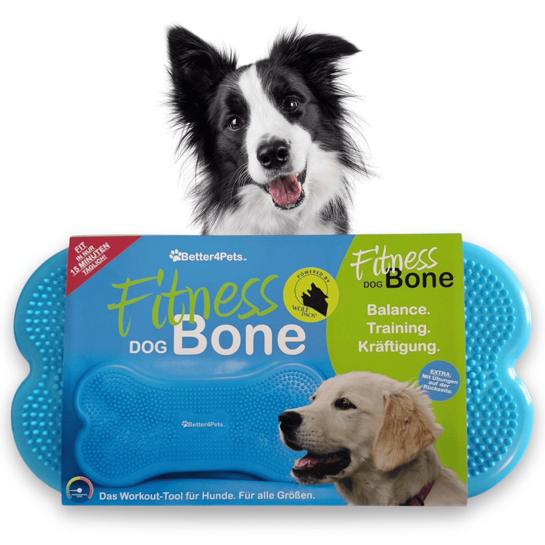 Wolf Pack® Physioprodukte Wolf Pack® BLUE | Better4Pets-Edition - Fitness Dog Bone/Trainingsgerät für Hunde