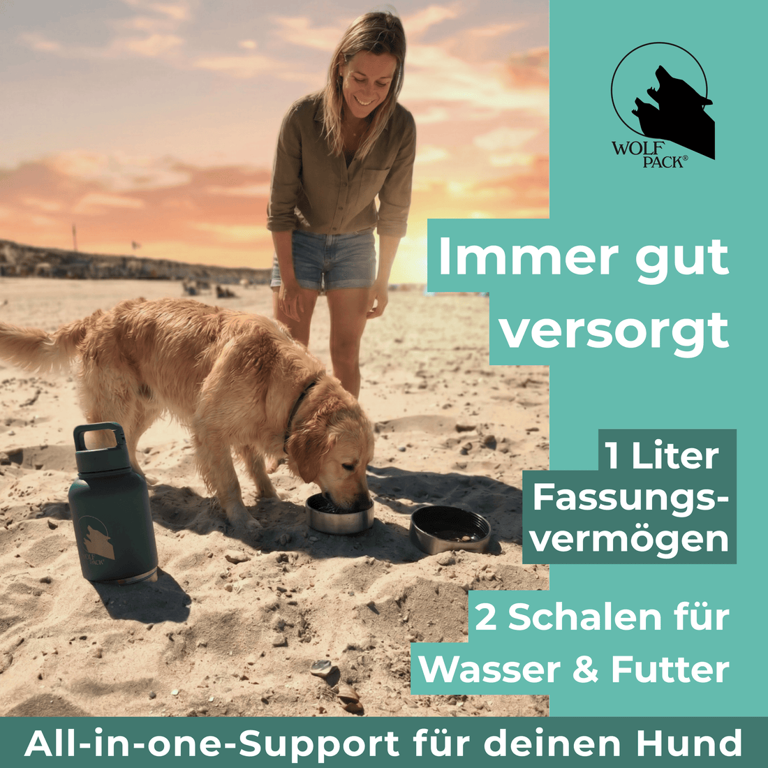 Wolf Pack® Sonstiges Wolf Pack® Hydro - Trinkflasche für unterwegs