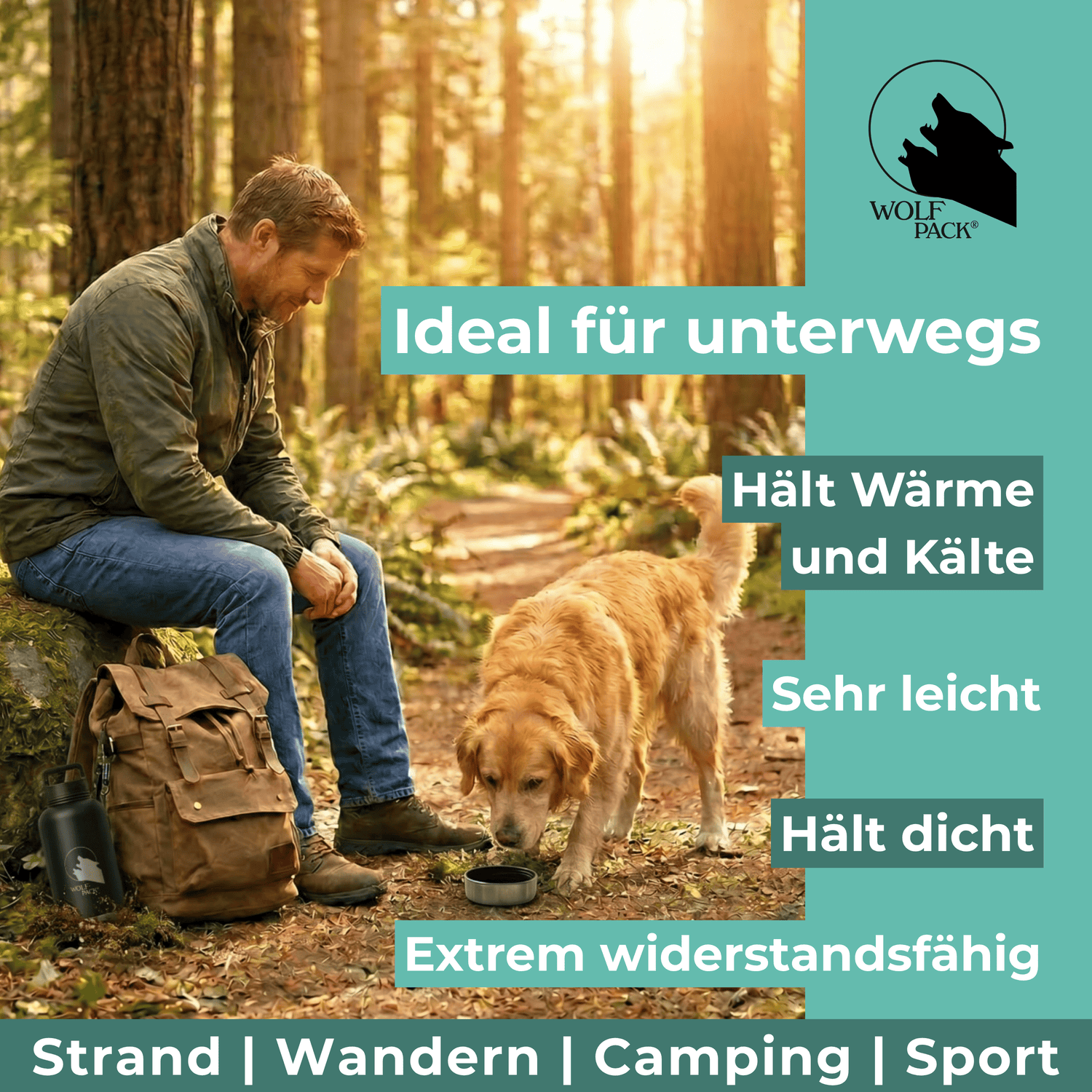 Wolf Pack® Sonstiges Wolf Pack® Hydro - Trinkflasche für unterwegs