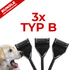 HundertHaar® Bundle HundertHaar® Trimmstriegel Typ B - 3er-Set