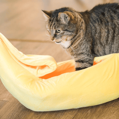 Good4Pets Store Sonstiges Bananen-Bett für Katzen und kleine Hunde (bis 5 kg)