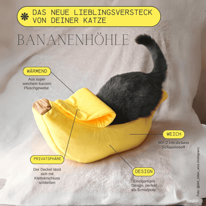 Good4Pets Store Sonstiges Bananen-Bett für Katzen und kleine Hunde (bis 5 kg)
