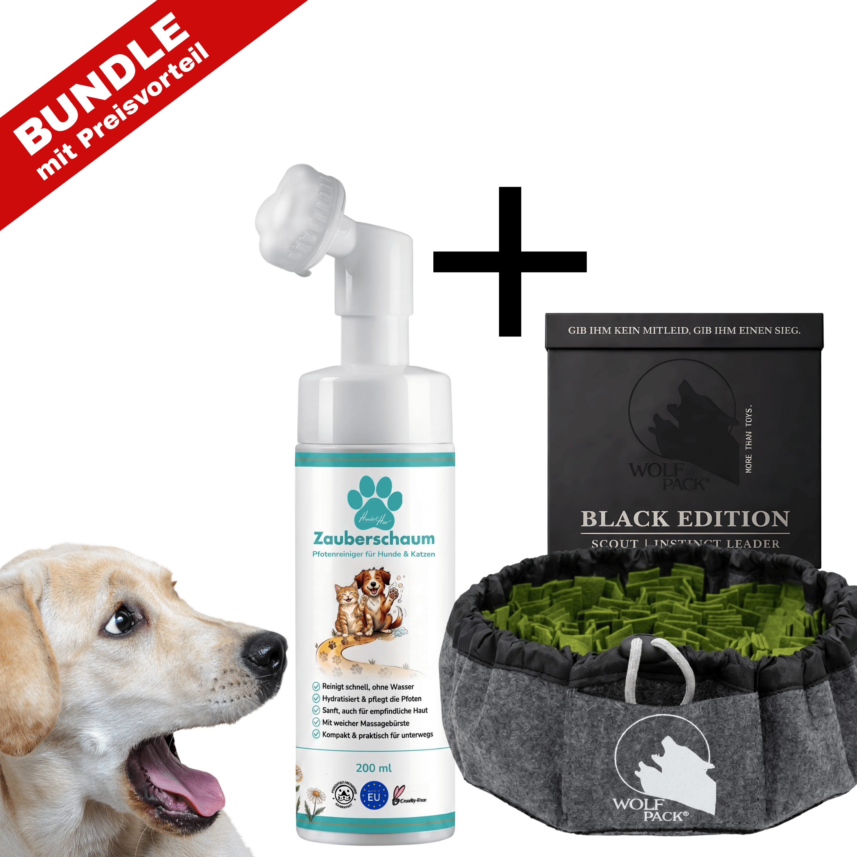 Good4Pets Store Bundle Play &amp; Clean (Schnüffelteppich SCOUT + HundertHaar® Zauberschaum)