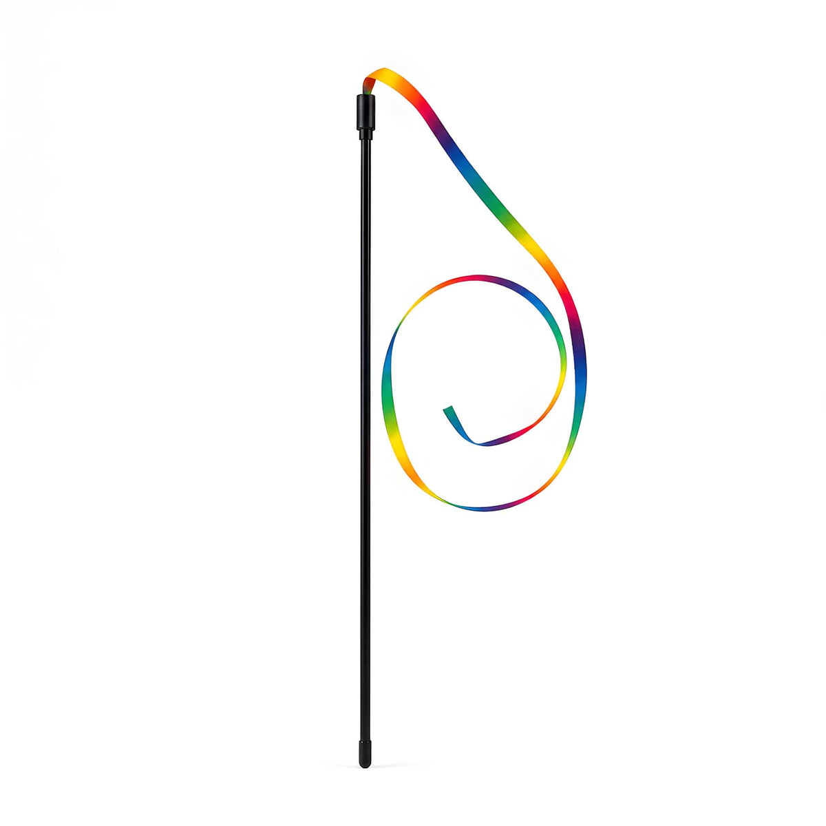 Good4Pets - Edition Katzenspielzeug Regenbogenangel für Katzen, Katzenangel mit buntem Stoffband